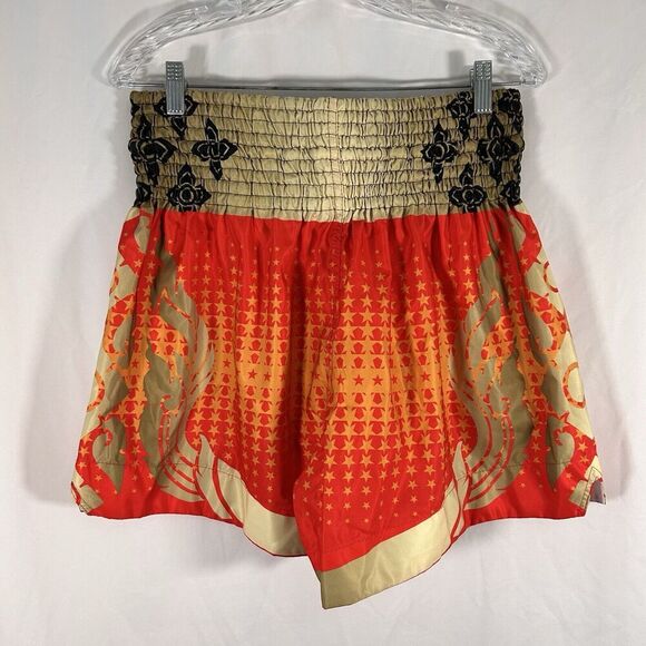 TUFF Muay Thai Shorts Men's XL Red Gold Pull On Drawstring 4" Inseam - Picture 6 of 10